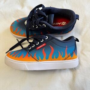 Heelys Blue Orange Flame Skate Sneakers